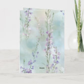 Romantische Lavendel Bloemen Huwelijk Kaart (Achterkant)