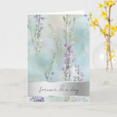 Romantische Lavendel Bloemen Huwelijk Kaart (Gele Bloem)