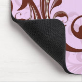 Romantische Lavendel Decoratieve Swirls Mousepad Muismat (Hoek)