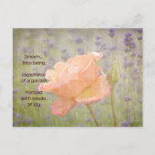 Romantische lavendel en Roos Briefkaart (Voorkant)