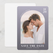 Romantische Lavendel Huidige Foto Save The Date (Voorkant / Achterkant)