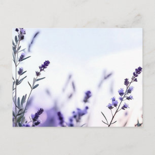 Romantische lavendel Waterverf Briefkaart