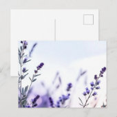 Romantische lavendel Waterverf Briefkaart (Voorkant / Achterkant)