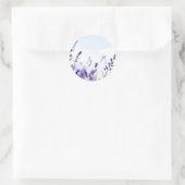 Romantische lavendel Waterverf Ronde Sticker (Tas)