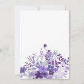 Romantische lavendel wilde bloemen lente baby show kaart (Achterkant)