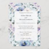 Romantische  Lavendelbloemen bruiloft Kaart (Voorkant / Achterkant)