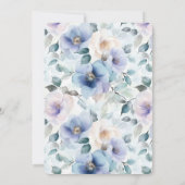 Romantische  Lavendelbloemen bruiloft Kaart (Achterkant)