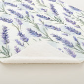 Romantische  lavendelbloemen sherpa deken (3/4)