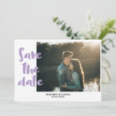 Romantische lavendelfoto Sla de datum op Kaart (Staand voorkant)