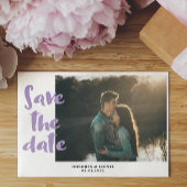 Romantische lavendelfoto Sla de datum op Kaart