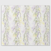 Romantische lavendelgroene bloemen bruiloftsfeest cadeaupapier (Vlak)