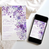 Romantische lavender wilde bloemen moederdag kaart