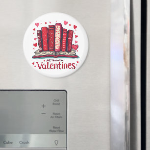 Romantische Leeszin Cozy Valentijns Cadeau Magneet