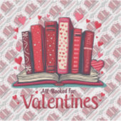 Romantische Leeszintuigen Cozy Valentijns Cadeau Sticker (Voorkant)