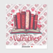 Romantische Leeszintuigen Cozy Valentijns Cadeau Sticker (Vel)