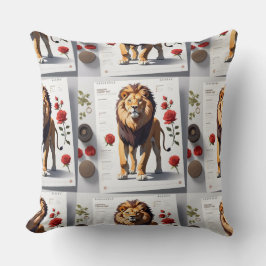 Romantische Leeuw Gezicht Ontwerp1 Kussen