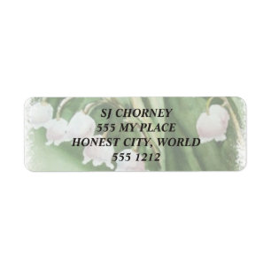 ROMANTISCHE LELIE VAN DE VALLEI ETIKET