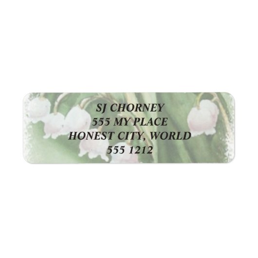 ROMANTISCHE LELIE VAN DE VALLEI ETIKET (Voorkant)