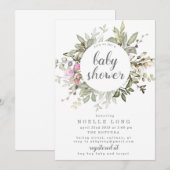 Romantische lente Baby shower uitnodiging (Voorkant / Achterkant)