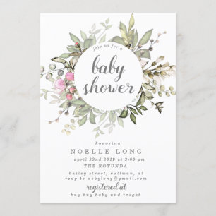Romantische lente Baby shower uitnodiging
