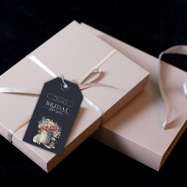 Romantische Lente Bloemen Vaas Vrijgezellenfeest Cadeaulabel