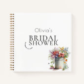 Romantische lente bloemen vaas Vrijgezellenfeest g Notitieboek (Voorkant)