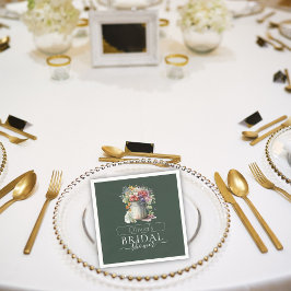 Romantische Lente Bloemen Vaas Vrijgezellenfeest Servet