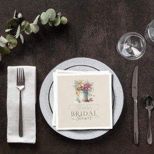 Romantische Lente Bloemen Vaas Vrijgezellenfeest Servet