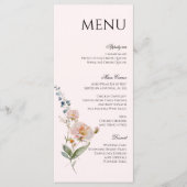 Romantische lente bloemenmenu met wilde bloemen menu (Voorkant)
