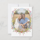 Romantische Lente Bloementuin Trouwfoto Save The Date (Achterkant)