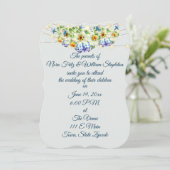 Romantische lente bruiloft, bloemen en sprookjesve kaart (Staand voorkant)