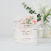 Romantische  lente, geschikt voor bruiloft aankondigingskaart (Staand voorkant)