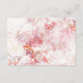 Romantische lente roze bloemen accommodatie informatiekaartje (Achterkant)