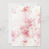 Romantische lente roze bloemen tafelnummer (Achterkant)