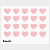 Romantische lente  roze hart sticker (Vel)