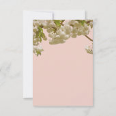 Romantische lente zomer kersenbloesem bruiloft kaart (Achterkant)