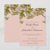 Romantische lente zomer kersenbloesem bruiloft kaart (Voorkant / Achterkant)