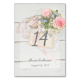 Romantische lentesbloem Wedstrijknummer Kaart