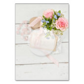 Romantische lentesbloem Wedstrijknummer Kaart (Achterkant)