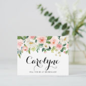 Romantische lentevloerbloemen zullen je zijn briefkaart (Staand voorkant)