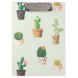 Romantische Leuke succulente cactus op Klembord
