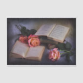 Romantische lezing met vrije Rozen Tissuepapier (Voorkant)
