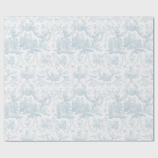 Romantische lichtblauwe toile Gift Cadeaupapier (Vlak)