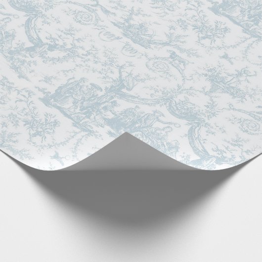Romantische  lichtblauwe toile Gift Cadeaupapier (Hoek)