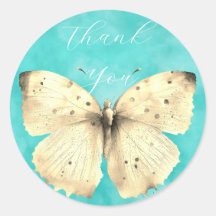 Romantische lichtblauwe vlinder dank u