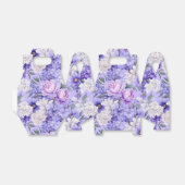 Romantische lichte paarse bloemen bedankdoosjes (Uitgevouwen)