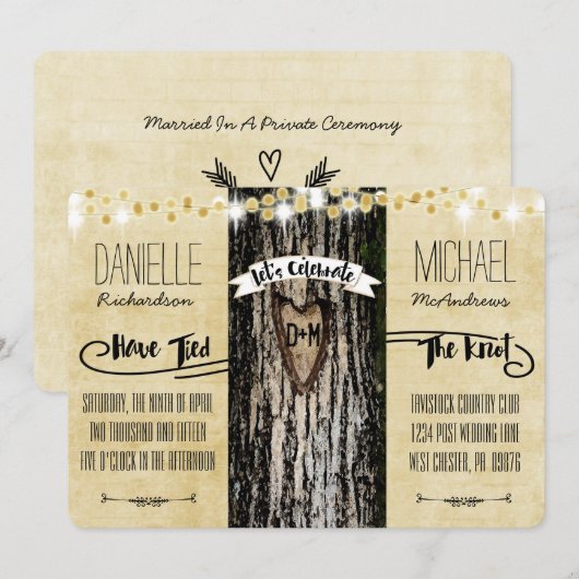 Romantische lichten en bijtende berichten over het kaart (Voorkant / Achterkant)