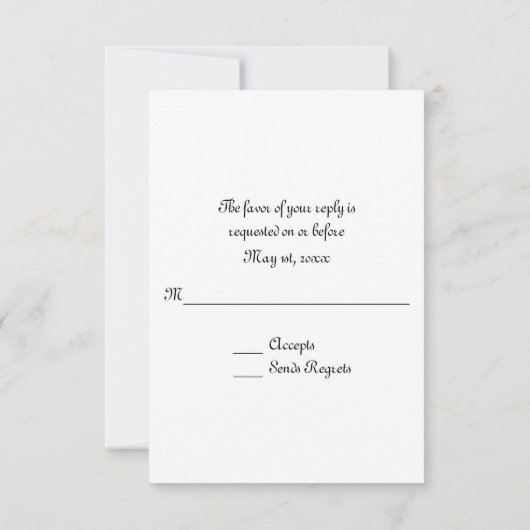 Romantische lichten en gotische archway bruiloft RSVP kaartje (Achterkant)