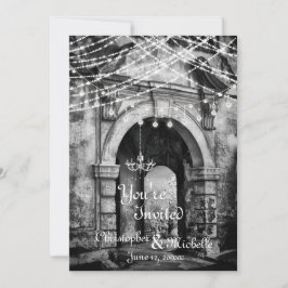 Romantische Lichten Gotische Archway Huwelijksuitn Kaart
