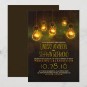 romantische lichten huwelijksuitnodiging kaart (Voorkant / Achterkant)